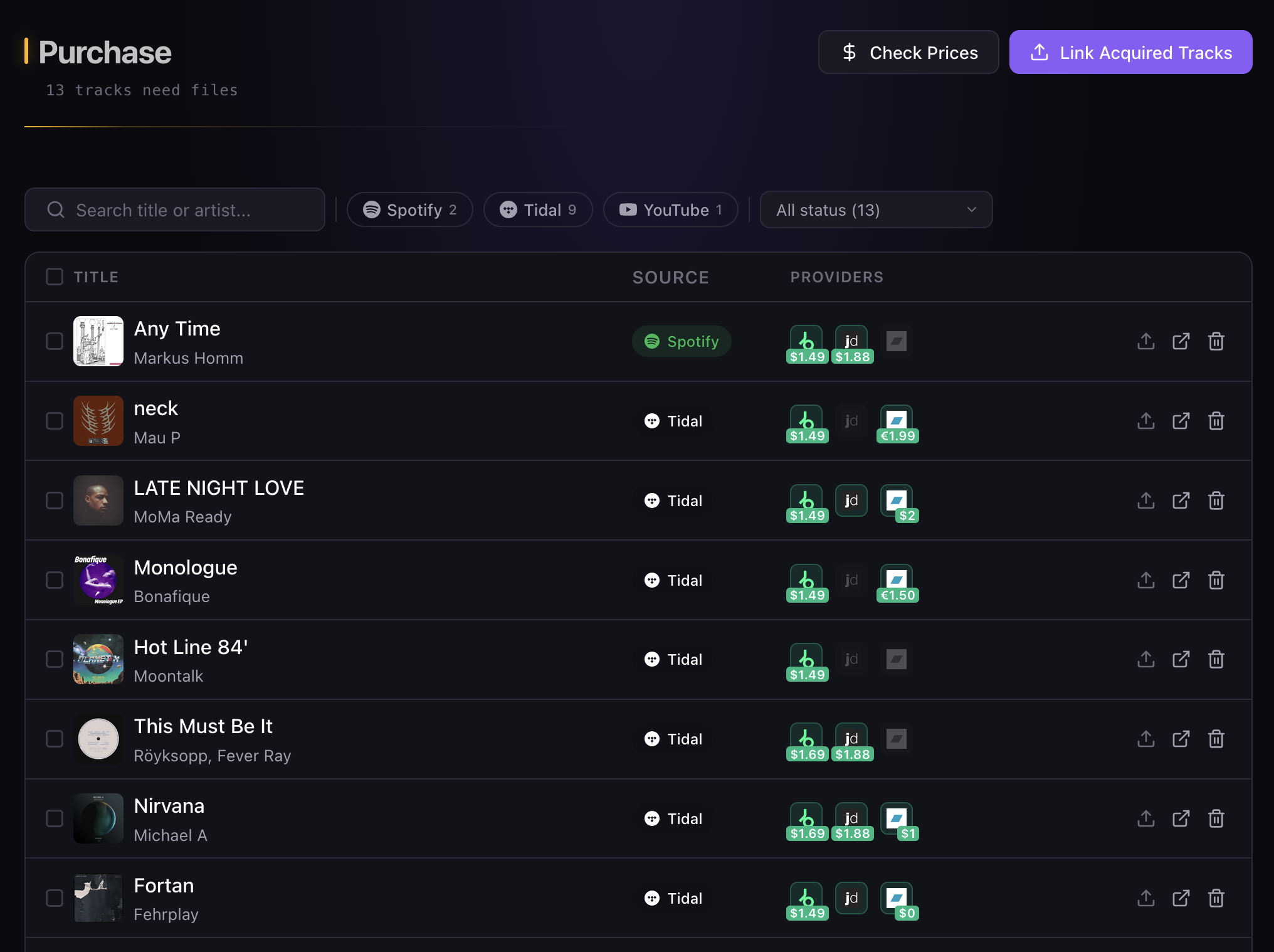 Purchase view